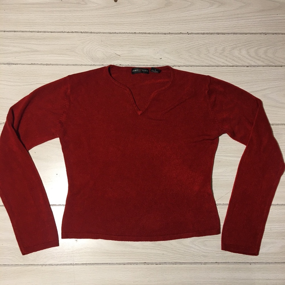 Jamie Scott Women's Sweater, Long Sleeve, Size L, Red